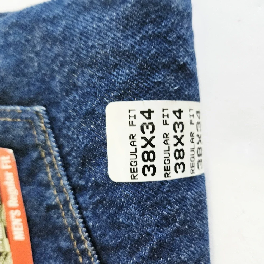 Vintage 90s Wrangler American Hero Regular Fit 38x34 Blue Denim Jeans NWT